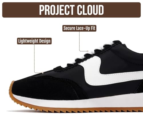 Image of Project Cloud Fashion Sneakers for Women 2026 - Lightweight Lace-Up Shoes for Women with Memory Foam Insoles - Trendy Womens Shoes - Non-Slip, Comfortable Womens Sneakers (Madison)
