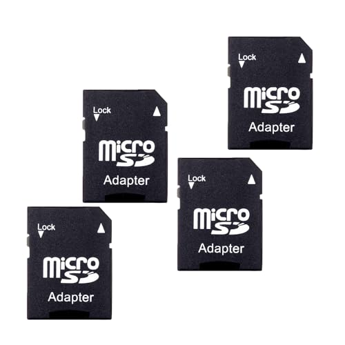 Adaptateur Ultra Micro SD,4 PCS Adaptateur de Carte SD pour Cartes Micro SD pour Tablette Mobile Noir