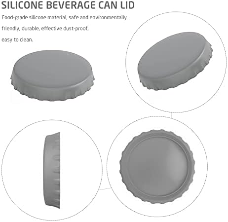 3 Silicone Beverage Can Lids, Dustproof Standard Beverage Can Lids, Reusable Pop Can Lids, Food Protection Lids for Water Cups, Beer Cans, Soda Water Bottles, Soda Cans