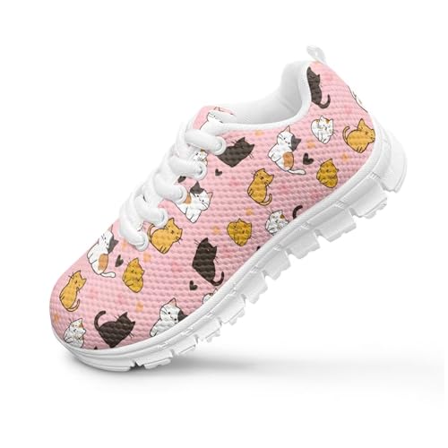 Cartoon Kids Running Walking Shoes Boys Girls Tennis Sneakers Athletic Sports Lightweight Breathable Mesh Shoes for Little Kid Size11-13/ Big Kids Size1-53