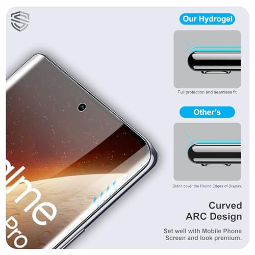 Image of TPU hydrogel Edge to Edge Screen Protector Guard For Realme Narzo 60 Pro (6.78 Inch) With Installation Kit | Fingerprint Compatible | Edge to Edge Coverage
