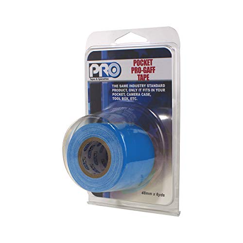 Pro Tapes Pocket Gaff Tape 2 Inch (48Mm) X 6 Yards Length Electric Blue Matte. Pocket Size Gaffers Tape. Made In The Usa. Holds Tight, Easy To Remove. #TOP1