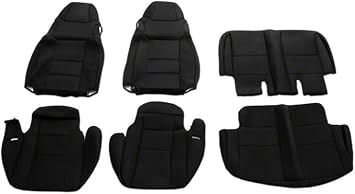 RedRock TruShield Series Neoprene Front and Rear Seat Covers; Black Compatible with 03-06 Jeep Wrangler TJ
