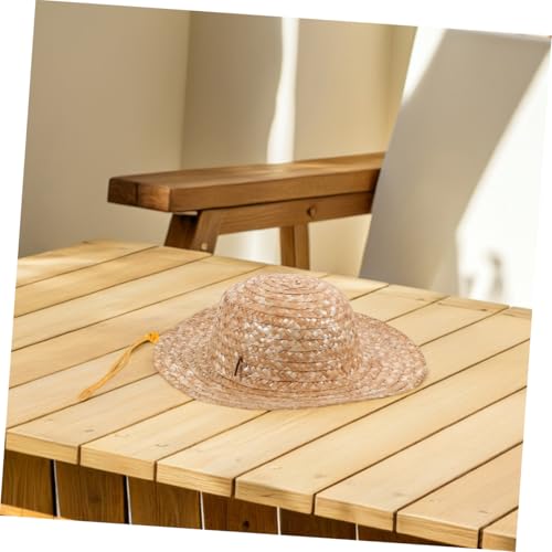 2pcs Summer Beach Hat DIY Unpainted Craft Hat Handmade Kids Toddler Sun Cap with Wide Brim Outdoor for Boys Girls Mexican Art Painting Khaki4