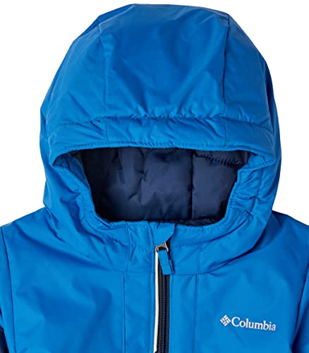 Columbia Jaqueta Big Lightning Lift II para meninos, Índigo brilhante/Azul marinho, Médio