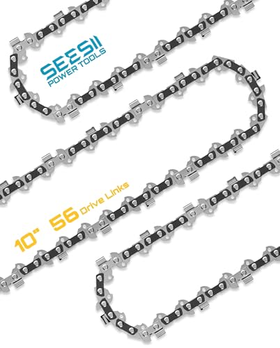 Image of SEESII 10 Inch Mini Chiansaw Chains, 3 Pack,1 /4 inch LP, .043 inch Gauge, 56DL
