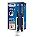 Oral-B PRO 2 2900 Elektrische Zahnbürste/Electric Toothbrush, Doppelpack, 2 Aufsteckbürsten, 2 Putzmodi und visuelle Andruckkontrolle für Zahnpflege, Muttertagsgeschenk / Vatertagsgeschenk, schwarz