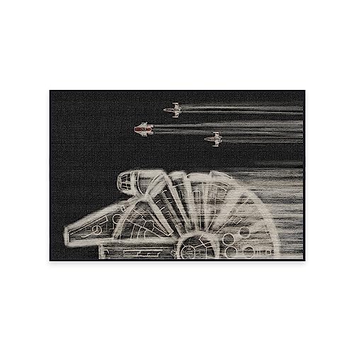 RUGGABLE x Star Wars Washable Area Rug – The Rebellion 2x3, Stain-Resistant, Non-Slip with Standard Pad – Small Machine Washable Rugs for Living Room, Bedroom, Hallway, Entryway & Bathroom