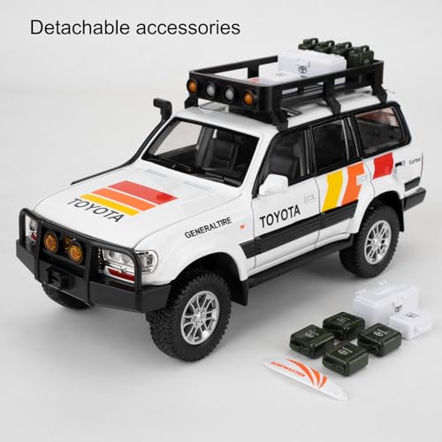 Auto a escala 1:24 WAKAKAC Land Cruiser LC80 blanco miniatura 6
