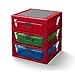 Room Copenhagen Lego Aufbewahrungsregal mit 3 Schubladen, Einheitsgröße, Rot