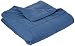 Natural Comfort Microfiber Embossed Down Alternative Comforter, Queen, French Mediterranean (Blue)
