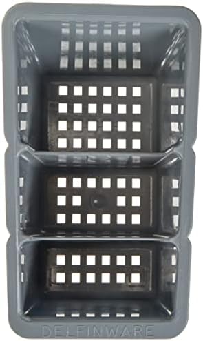 Delfinware Plastic Cutlery Box, Grey, 19 x 10.5 x 13 cm