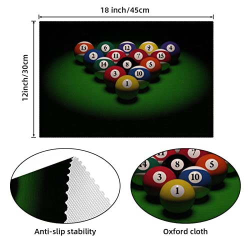 Set de table boule de billard antidérapant et résistant à la chaleur pour dîner chic x6 - 5