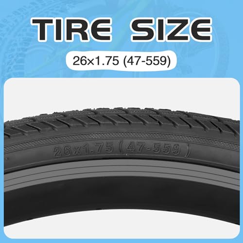 Pneus de rechange pliables 26x1.75 haute adhérence pour VTT et vélo de cyclotourisme - 2