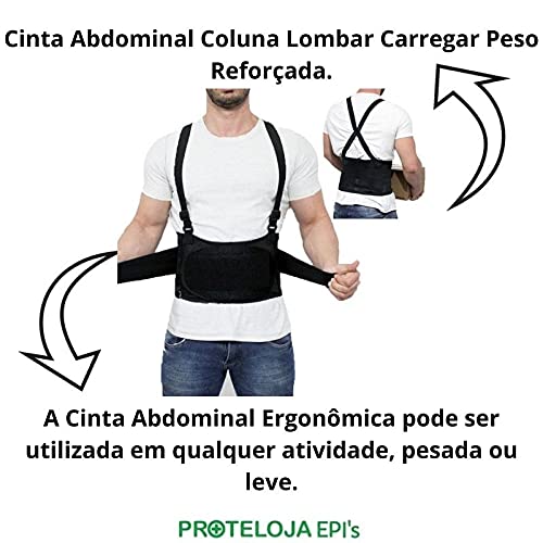 Cinta Lombar Ergonômica Mega Forte - Proteloja EPI`s