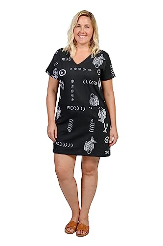INGEAR Beach Summer Dress: Women's Casual Dresses for Women, Soft Cotton Tee Dress Cover Up, Basic Large Size Dress for Home