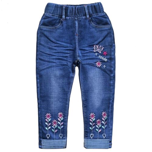 Image of Peacolate 18M-7T Toddler Big Girls Pants Clothing Set 2pcs Cotton top and Jeans