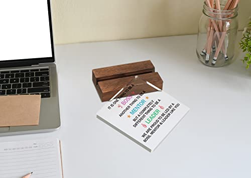 Boss Mentor Leader Keepsake - Funny Clear Desk Decorative Sign With Wood Stand, Inspirational Home Office Retirement Plaque Sign For Coworkers, Boss, Mentor, Leader Leader Retirement Gifts #TOP4