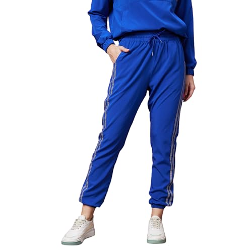 Image of Globus Women Black Solid High-Rise Casual Jogger-3640092001