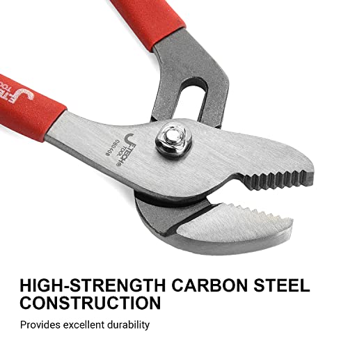 Jetech 8 Inch Groove Joint Pliers - Adjustable Water Pump Pliers With Industrial Grade Steel And Comfort Grip, Straight Jaw Pliers For Home Repair, Gripping, Bolts, Pipe And Fittings #TOP1