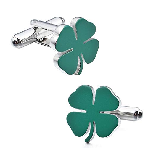 Gemelos con tréboles irlandeses verdes para hombre miniatura 1