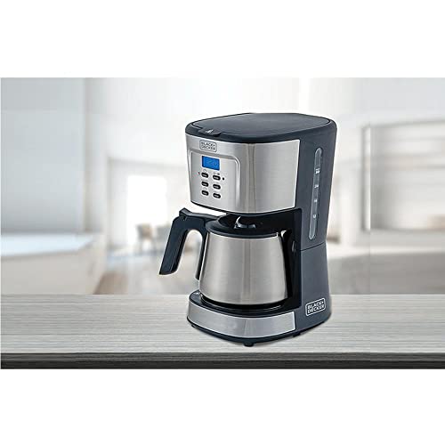 Black Decker Cafeteira com Jarra Inox, Programável, com Ajuste de Intensidade, Modelo CM300G, 220V