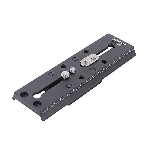 iShoot QS-160Combo Placa de liberación rápida de Metal para Cabezales de Bola Manfrotto y Sachtler