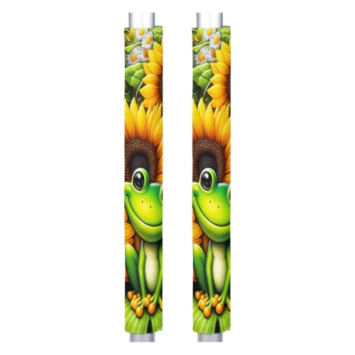 Image of Pardick Refrigerator Door Handle Covers Set of 2 Garden Animal Frog Washable Fridge Dishwasher Mocrowave Oven Stove Decor Protector Handle Cover Keep Kitchen Appliance Clean from Food Stains Decorate