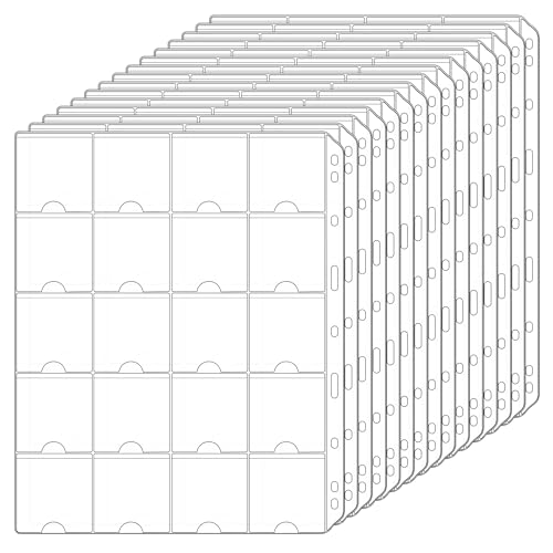 15 Sheets Coin Pocket Pages - 5x5cm(2