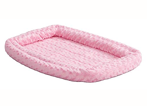 Lit bolster chien MidWest 44cm x 28,5cm rose, machine-lavable