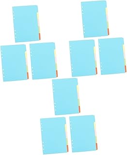 VILLCASE 45 Peças Separador De Índice De Página Divisores De Índice Divisores De Fichário Material De Viagem Etiquetas Coloridas Divisores De Fichário 6 Divisórias Para Fichário De 3