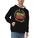 NLWQEKV Retired Goodbye Tension Hello Pension Sudadera con Capucha para Hombre de Manga Larga con Estampado gráfico Divertido