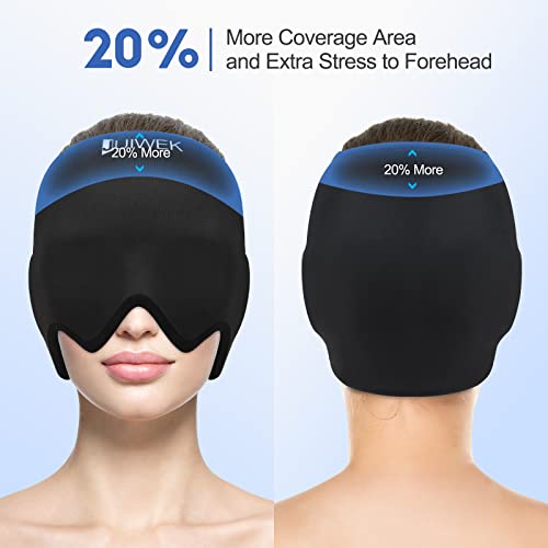 Migraine-Ice-Head-Wrap,Headache-Relief-Hat For Migraine With Cold & Hot Therapy,Flexible Ice Head Wrap For Puffy Eyes,Cold Compress Headache Relief Cap For Tension, Sinus & Stress #TOP2