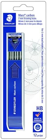 Staedtler Mars Carbon 2 MM Black HB Leads (Pack Of 12)