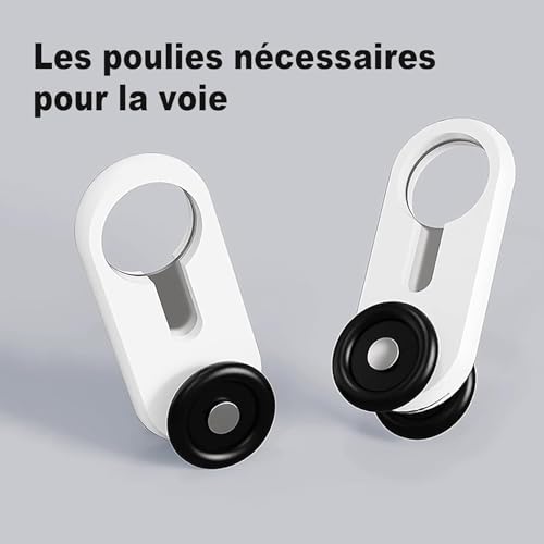 Rail de rideaux double rangée plafond robuste pour séparation - 4