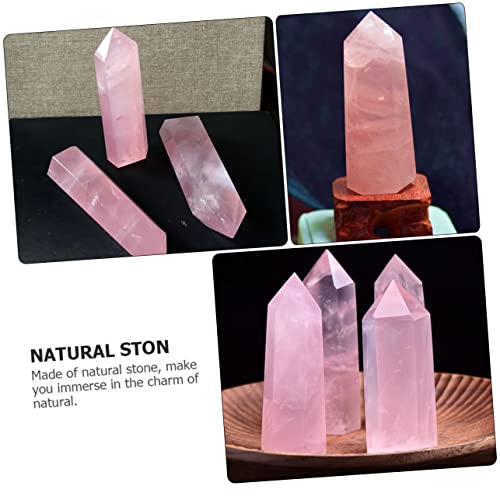 Quartz naturel hexagonal lot de 3 déco maison feng shui Baluue - 3