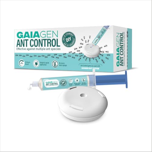 Gaiagen Ant Control Gel | Works from Day 1 | Eliminates Entire Colony | Permanent Ant Removal From Home | Pest Control Grade | Pack of 1 Bait (30g) + 6 Bait Stations