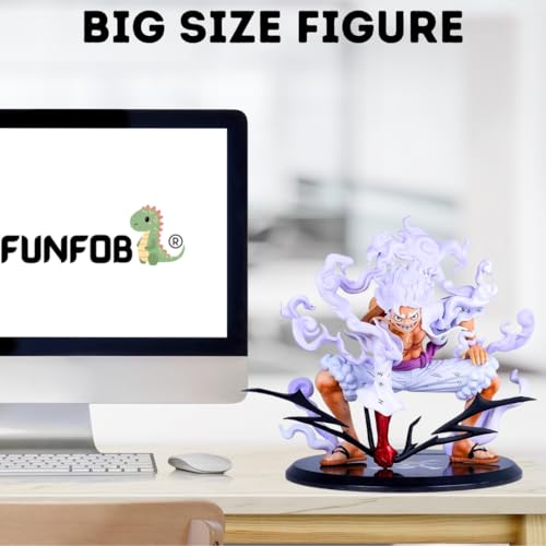 Image of FUNFOB Monkey D Luffy Action Figure Height-17cm Collectible for Anime Fans PVC Multicolour | Black Plate- Luffy