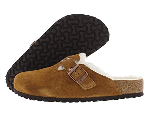Image of Birkenstock Boston VL Shearling Unisex Shoes Size 11, Color: Mink-Brown