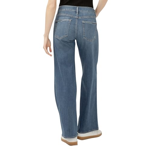 Silver Jeans Co. Women's Suki Mid Rise Curvy Fit Wide Leg Jeans, Paloma3