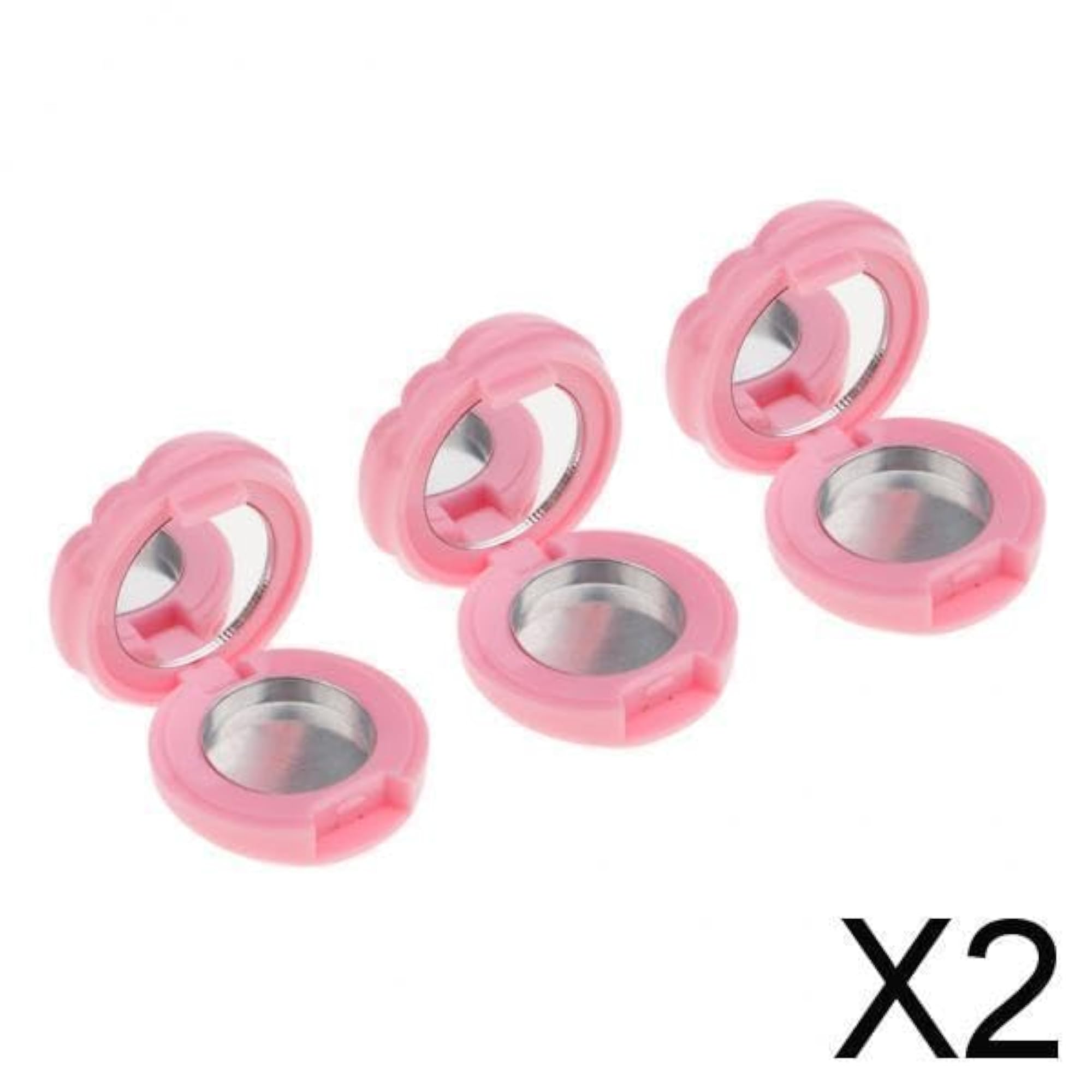 3PCS Empty Makeup Palette Powder DIY Case Pink
