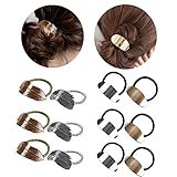 【Más ocasiones】 La cuerda de pelo de estilo contraído te hace enérgica. Diseño único de hojas que te hace más encantadora y atractiva. Gran regalo para mujeres/señoras/niñas.