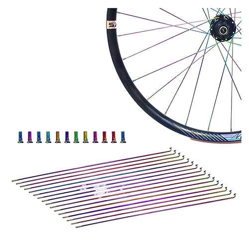 Rayons arc-en-ciel pour roue de vélo de route et VTT avec écrous 275mm - 2