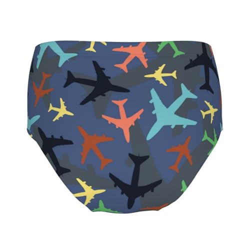Multicolored Airplanes Girls' Underwear Soft Cotton Little Girls Panties Comfort Briefs2