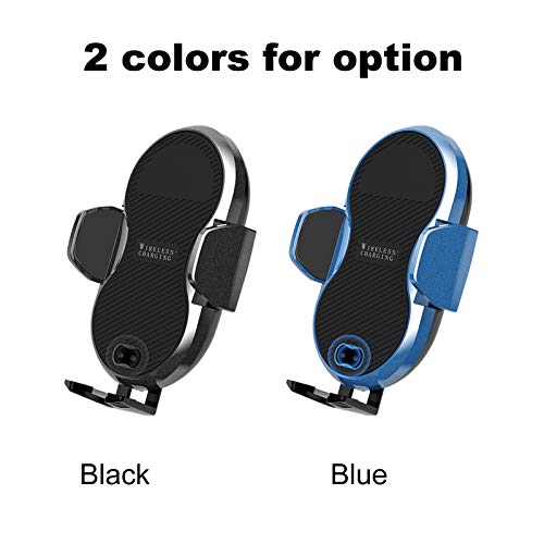 Btuty Carregador sem fio com sensor infravermelho para carro, clipe retrátil automático, carregament