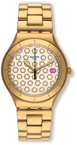 Swatch Reloj Analógico para Unisex de Cuarzo con Correa en Acero Inoxidable YGG405G