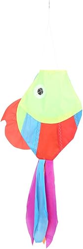 Miniatura 2 de Keenso Tela de poliéster y cosido juntos Windsock Spinner realista lindo pescado Windsock Spinner Accesorios de cometa Suministros de pista y campo