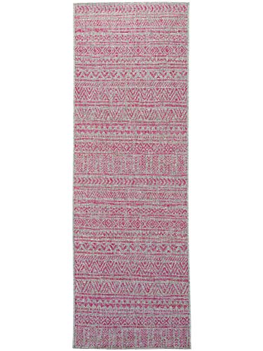 Benuta In- & Outdoor-Läufer für Balkon & Garten Cleo Pink 80x240 cm, 80 x 240 cm, 4053894762307