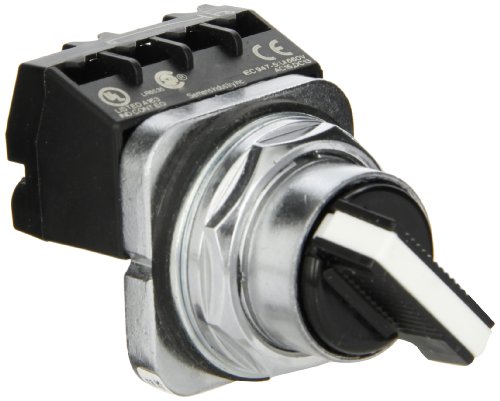 Siemens 52SA2AABK1 Heavy Duty Selector Switch Unit, Water and Oil Tight, 2 Positions, Short Lever, Maintained Operation, A Cam, 1NO Contact Blocks