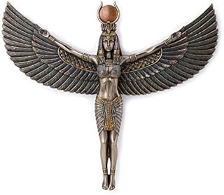 Veronese Design Bronze Finish Isis Egyptian Goddess Spreading Wings Wall Sculpture